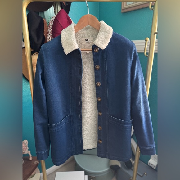 Sezane Denim & Sherpa Will Jacket - Picture 1 of 5